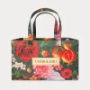 Borsa in Canvas di cotone con grafica a Fiori