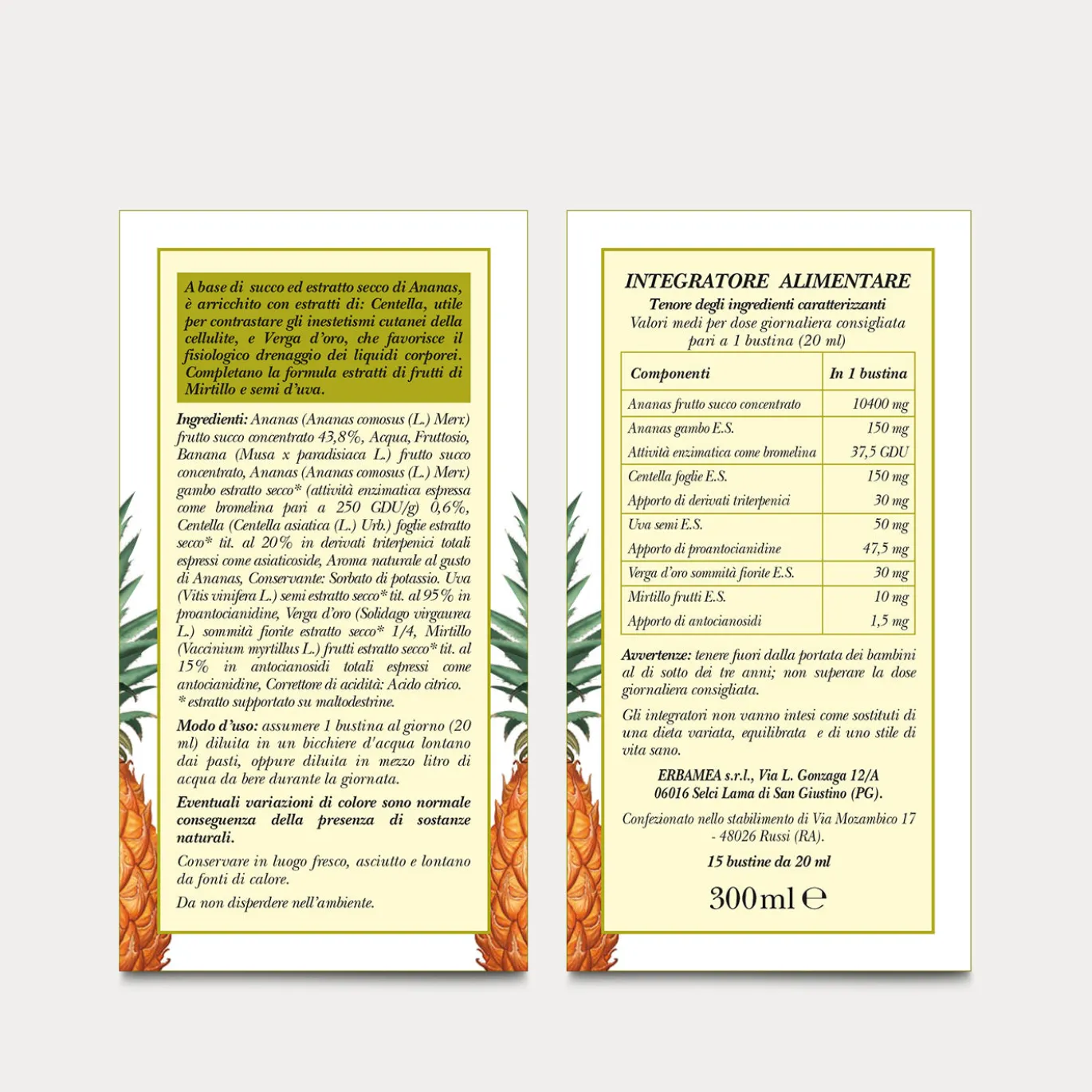 Fluido Ananas Cell in Bustine Monodose