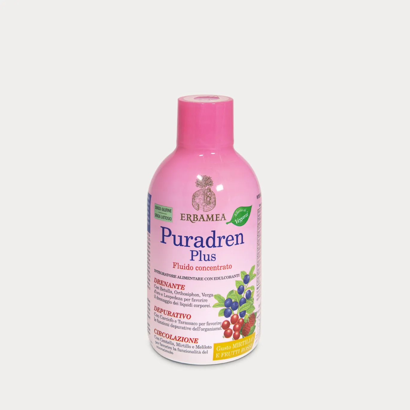 Fluido Concentrato gusto Mirtillo e Frutti Rossi Puradren Plus
