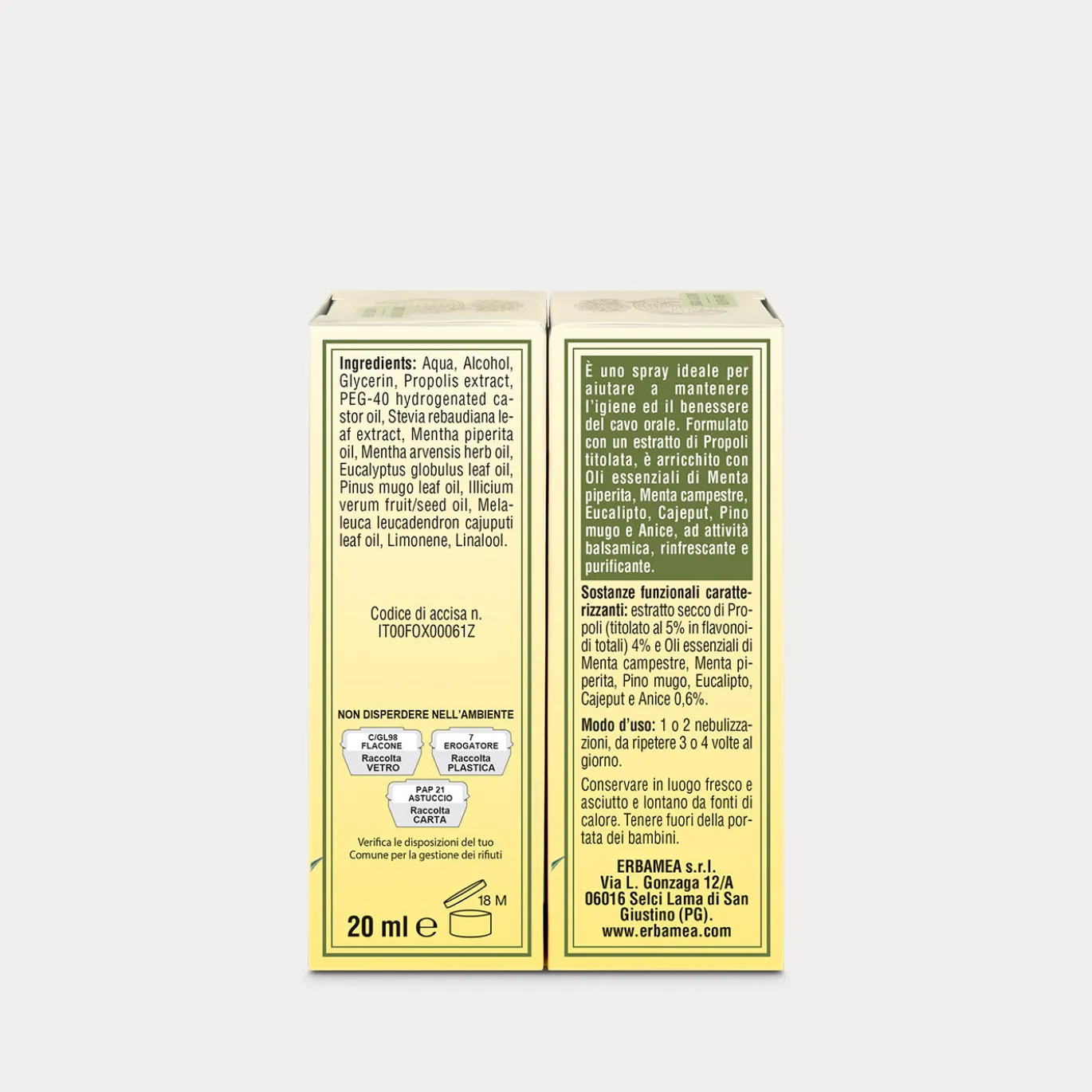 Spray con Erbe Balsamiche Propoli Titolata