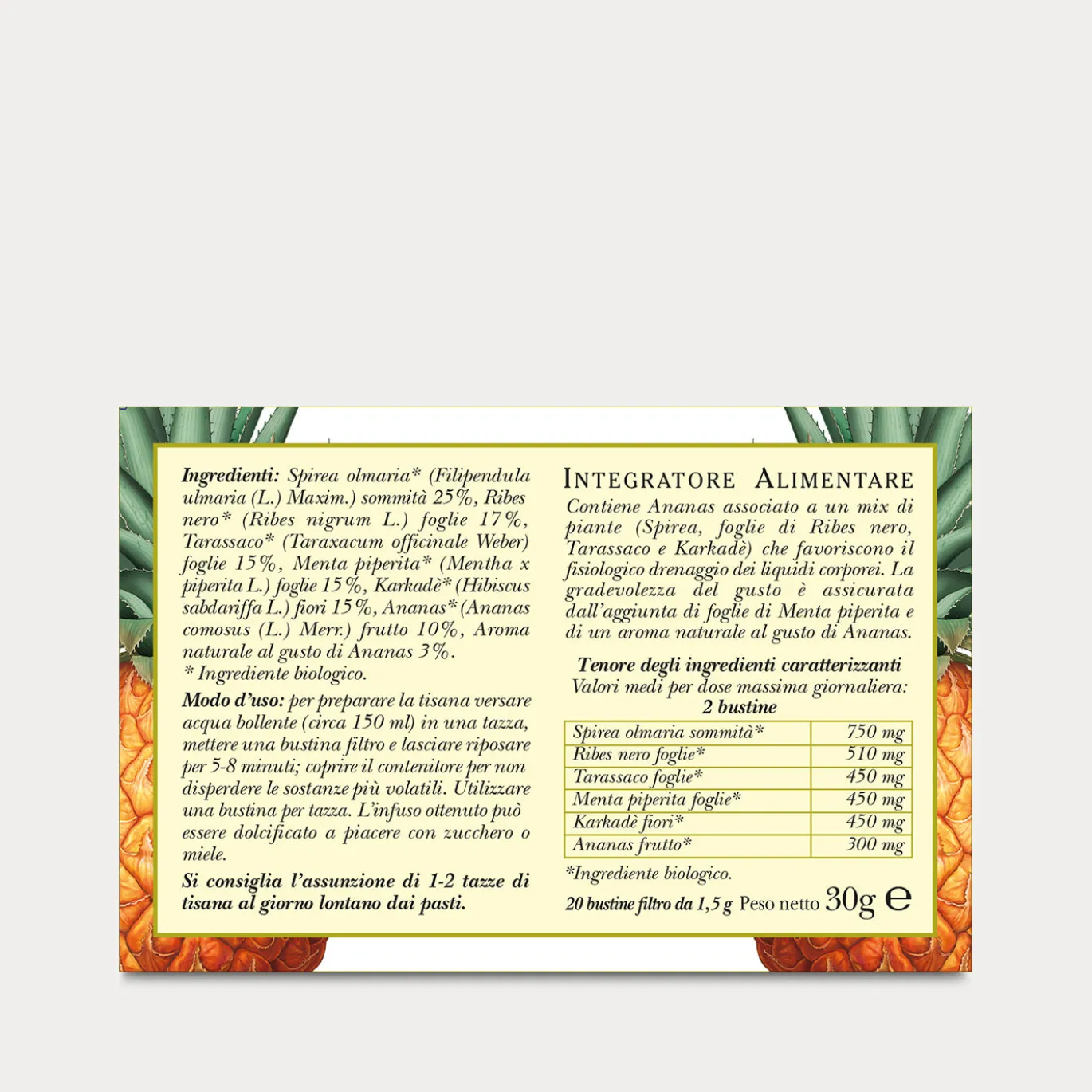 Tisana biologica Ananas Cell